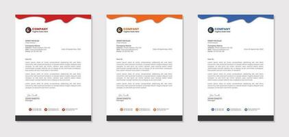 Letterhead template design for business and corporate vector