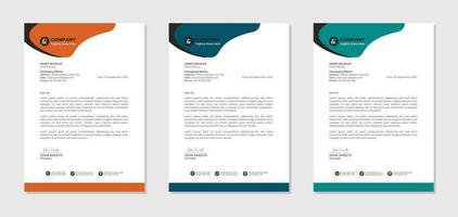 Letterhead template design for business and corporate vector