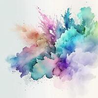 modern abstract airy multicolored watercolor splashes spots. abstract background with watercolor stains in pastel shades. photo