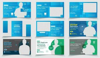 Exceptional dentist and health care thumbnail medical web banner or  cover banner vector