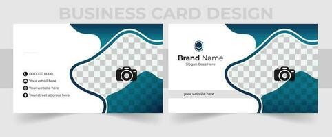 Double-sided creative business card template. Portrait and landscape orientation. Horizontal and vertical layout. vector