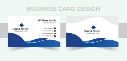 Double-sided creative business card template. Portrait and landscape orientation. Horizontal and vertical layout. vector