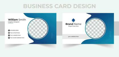 Double-sided creative business card template. Portrait and landscape orientation. Horizontal and vertical layout. vector