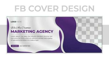 Corporate business social media cover design template vector