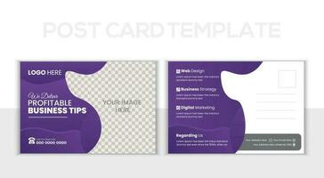 Creative Modern corporate postcard design. Business Postcard , Event Card, Direct Mail EDDM, Invitation Design Template. vector