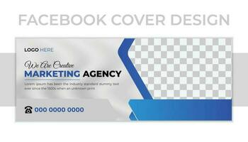 Corporate business social media cover design template vector