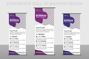 Roll up banner design vector