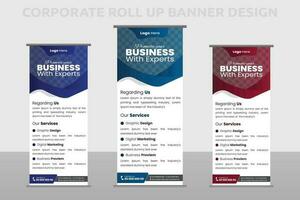 Roll up banner design vector