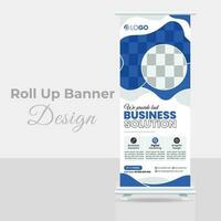 Roll up banner design vector