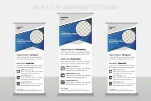 Roll up banner design vector