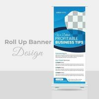 Roll up banner design vector