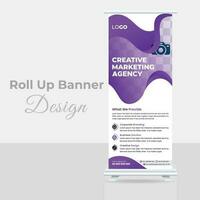 Roll up banner design vector