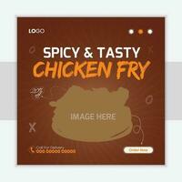 Food social media post design vector