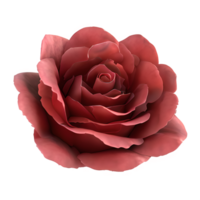 röd reste sig blomma ClipArt transparent png - generativ ai