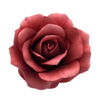 röd reste sig blomma ClipArt transparent png - generativ ai