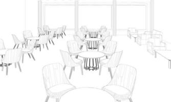 3D illustration of coffee shop photo