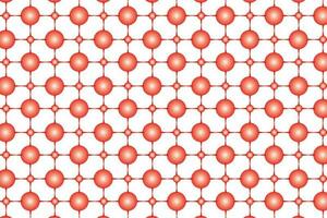 Red Abstract molecules pattern, Red circle on white background vector