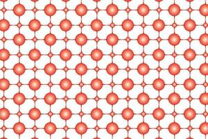 Red Abstract molecules pattern, Red circle on white background vector