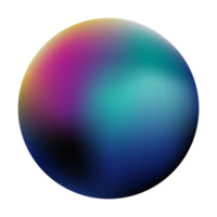 Gradient circle shape, holographic vibrant round icon. Multicolor buttons can be used in banner, social media, web, as design element. png