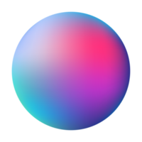 Gradient circle shape, holographic vibrant round icon. Multicolor buttons can be used in banner, social media, web, as design element. png