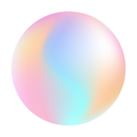 Gradient circle shape, holographic vibrant round icon. Multicolor buttons can be used in banner, social media, web, as design element. png