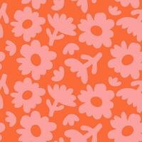 mano dibujado flores, sin costura patrones con floral para tela, textiles, ropa, envase papel, cubrir, bandera, interior decoración, resumen antecedentes. vector