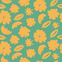 mano dibujado flores, sin costura patrones con floral para tela, textiles, ropa, envase papel, cubrir, bandera, interior decoración, resumen antecedentes. vector