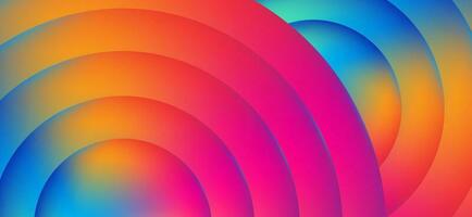 Multicolored abstract background design. Fluid gradient circle shapes composition. Futuristic design landing page, cover, banner, ads, social media, presentation concept. photo