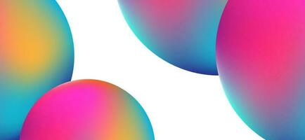 Multicolored abstract background design. Fluid gradient circle shapes composition. Futuristic design landing page, cover, banner, ads, social media, presentation concept. vector