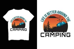 Life is better around the camping t shirt vector