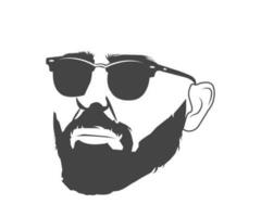 Man face stencil vector art