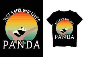 Just a girl who loves panda t shirt vector