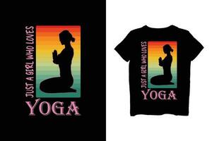 Just a girl who loves Yoga t shirt vector