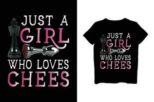 Just a girl who loves Chees t-shirt vector