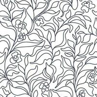 Linear of tea plant Nature pattern Graphic textile vector