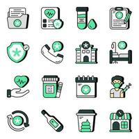 Set of Healthcare Flat Icons vector