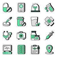 Set of Medical Flat Icons vector