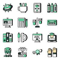 Set of Learning and Study Flat Icons vector