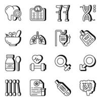 Set of Pharmaceutical Linear  Icons vector