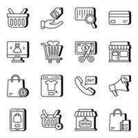 Set of Shopping Linear Icons vector