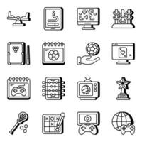 Pack of Sports and Gym Linear Icons vector