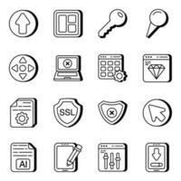 Pack of Ui and Ux Linear Icons vector