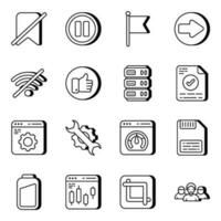 Pack of Ux and Seo Linear Icons vector