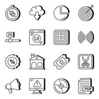 Pack of Ux Linear Icons vector