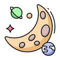 prima descargar icono de Luna vector