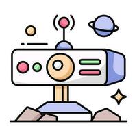 Vector design of game controller, flat design icon