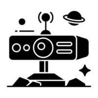 Vector design of game controller, solid design icon