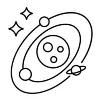 Modern design icon of solar system vector