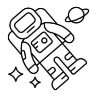 An icon design of astronaut vector