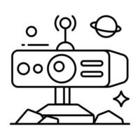 Vector design of game controller, linear design icon